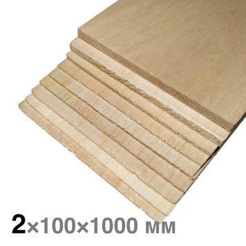Бальза 2&times;100&times;1000 мм 02,0x100x1000 фото