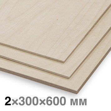 Фанера березова 2&times;300&times;600 мм 2,0x300x600 фото