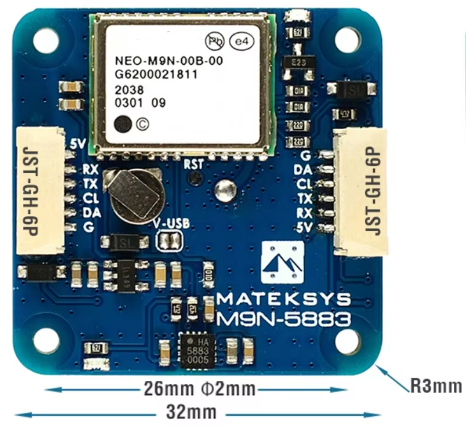 Matek M9N-5883 GNSS та компас для БПЛА M9N-5883 фото