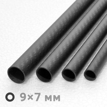 Трубка карбоновая 3K Twill &empty;9&times;&empty;7&times;1000 мм vub09 фото