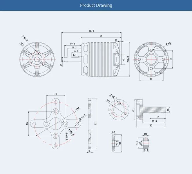 T-MOTOR AS2820 KV1250 AS2820 KV1250 фото